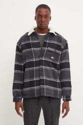 Tommy Jeans rövid kabát férfi, fekete, átmeneti, oversize, DM0DM19652 - fekete S