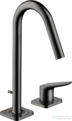 Hansgrohe AXOR CITTERIO M 2 üléses mosdó csaptelep automata leeresztővel, polírozott fekete króm 34132330 (34132330)