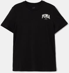 PUMA gyerek pamut póló SQUAD Smallphic Tee fekete, nyomott mintás, 682773 - fekete 176