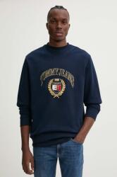 Tommy Hilfiger pamut melegítőfelső sötétkék, férfi, nyomott mintás, DM0DM19755 - sötétkék S