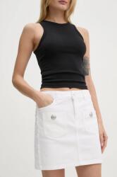 Zadig&Voltaire farmer szoknya fehér, mini, egyenes, WWSK00386 - fehér 40
