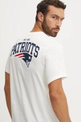 Nike pamut póló New England Patriots bézs, férfi, nyomott mintás, N199-11K-8K-8AB - bézs S