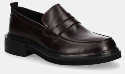 Calvin Klein bőr mokaszin MOCCASIN LTH barna, férfi, HM0HM01688 - barna Férfi 44