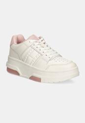 Tommy Hilfiger bőr sportcipő THE BROOKLYN FLATFORM fehér, EN0EN02592 - fehér Női 38