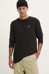Tommy Hilfiger hosszú ujjú fekete, férfi, sima, DM0DM19216 - fekete M