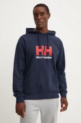 Helly Hansen pamut melegítőfelső HH LOGO sötétkék, férfi, nyomott mintás, kapucnis, 30394 - sötétkék M