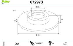 VALEO Disc frana VALEO 672973