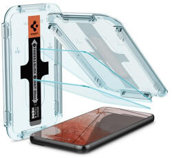 Spigen SLIM EZ Fit" Samsung Galaxy S22 tempered kijelzővédő fólia felhelyező kerettel (2db) (AGL04151)