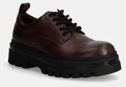 Calvin Klein Jeans bőr félcipő LUGGED DERBY SHOE LTH bordó, férfi, YM0YM01085 - burgundia Férfi 43