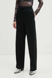 Moschino Jeans nadrág női, fekete, magas derekú egyenes, A0324 8724 - fekete 40