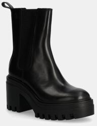 Calvin Klein Jeans bokacsizma CHUNKY HEELED CHELSEA LTH fekete, női, magassarkú, YW0YW01547 - fekete Női 40
