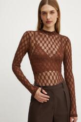 Bardot felső ADONI barna, női, mintás, 59473TB - barna XS