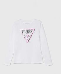 GUESS gyerek pamut hosszú ujjú felső fehér, J84I36 K8HM0 - fehér 136-146
