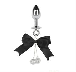 Mokko Toys Dop Anal Bow&Bells, Small, Argintiu, Mokko Toys