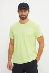 adidas Performance futós póló Own The Run Base zöld, nyomott mintás, IV5405 - zöld XL