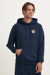 Tommy Hilfiger pamut melegítőfelső sötétkék, férfi, nyomott mintás, kapucnis, DM0DM19762 - sötétkék XL
