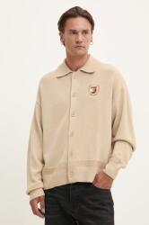 Tommy Hilfiger kardigán gyapjú keverékből bézs, DM0DM19422 - bézs XL