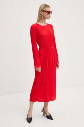 Never Fully Dressed ruha Red Gaia Plisse piros, midi, harang alakú, NFDDR1549 - piros XS