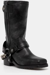 Zadig&Voltaire bőr csizma Igata Boots fekete, női, magassarkú, SWCT00865 - fekete Női 37