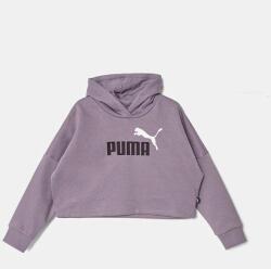 PUMA gyerek felső ESS Logo Cropped Hoodie lila, nyomott mintás, kapucnis, 671134 - lila 104