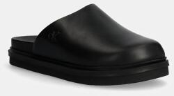 Calvin Klein Jeans bőr papucs HOME CLOG LTH fekete, férfi, YM0YM01181 - fekete Férfi 42