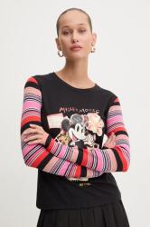 Desigual hosszú ujjú PATCHMICKEY női, fekete, 24WWTKA2 - fekete L