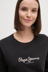 Pepe Jeans pamut hosszúujjú FIORE LS fekete, PL505947 - fekete L