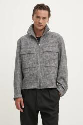 HUGO gyapjú keverék dzseki - szürke 56