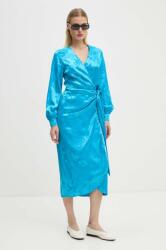 Never Fully Dressed ruha Vienna Wrap Dress midi, harang alakú, NFDDR1575 - kék S