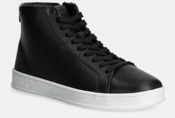 Calvin Klein bőr sportcipő HIGH TOP LACE UP fekete, HM0HM01547 - fekete Férfi 40