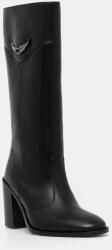 Zadig&Voltaire bőr csizma Preiser Tube fekete, női, magassarkú, SWCT00900 - fekete Női 39