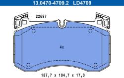 ATE set placute frana, frana disc ATE Ceramic 13.0470-4709.2 (13.0470-4709.2)