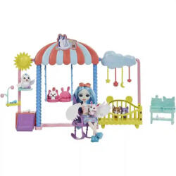 Mattel Enchantimals Starley Stork baba kisállatokkal (HLH23) - morzsajatekbolt