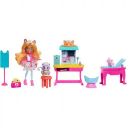 Mattel Enchantimals Dr. Carlin Cat baba állatorvosi rendelője cicákkal (HLH22) - morzsajatekbolt