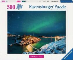 Ravensburger Пъзел Ravensburger от 500 части - Северно сияние в Тромсьо (12000845)
