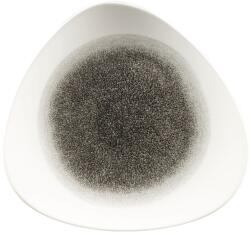 Churchill Raku Quartz Black farfurie plată, triunghiulară, Ø: 265 mm