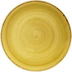 Churchill Stonecast Mustard Seed Yellow farfurie plată, coup, ø: 260 mm