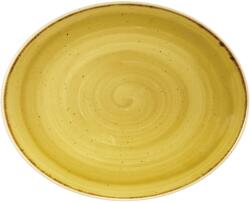 Churchill Stonecast Mustard Seed Yellow farfurie plată, ovală, lungime: 192 mm