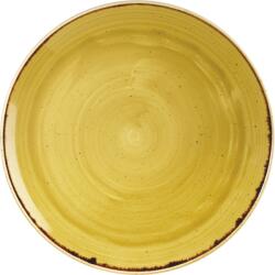 Churchill Stonecast Mustard Seed Yellow farfurie plată, coup, Ø: 324 mm