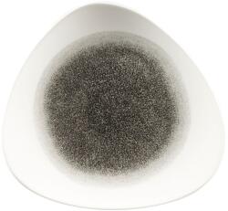 Churchill Talier plat cu un diametru de 311 mm, model CHURCHILL Raku Quartz Black, în formă de triunghi