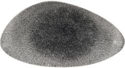 Churchill Raku Quartz Black farfurie plată, triunghiulară, lungime: 355 mm