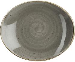 Churchill Stonecast Peppercorn Grey farfurie plată, ovală, coup, lungime: 192 mm