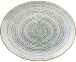 Churchill Homespun Stone Grey farfurie plată, cu margini rotunjite, ovală, lungime: 270 mm