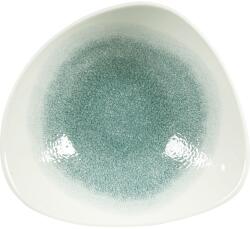 Churchill Raku Jade green farfurie adâncă, triunghiulară, ø: 235 mm