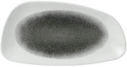 Churchill Raku Quartz Black farfurie plată, geo, lungime: 300 mm, lățime: 155 mm