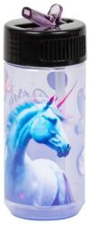 DERFORM Sticlă de apă fete, model Born to be Unicorn, mov, 330 ml