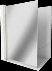 Mexen Kioto L, Walk-In zuhany paraván 120 x 200 cm, 8 mm tükörmintás üveg, arany fényes profil, 800-120-103-50-50 (800-120-103-50-50)