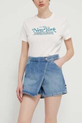 Tommy Jeans farmer szoknya és nadrág sima, magas derekú, DW0DW18115 - kék 25