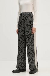 Bruuns Bazaar nadrág FloretBBRina pants női, fekete, magas derekú egyenes, BBW4151 - fekete 34