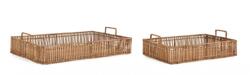 Bizzotto Set 2 tavi decorative rattan natur Kadin 44x30x13 cm, 57x37x13 cm (0187085) Tava